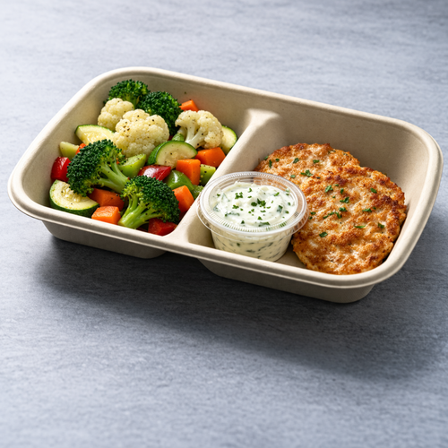 FISH WITH TARTAR SAUCE WITH SAUTE VEGETABLE